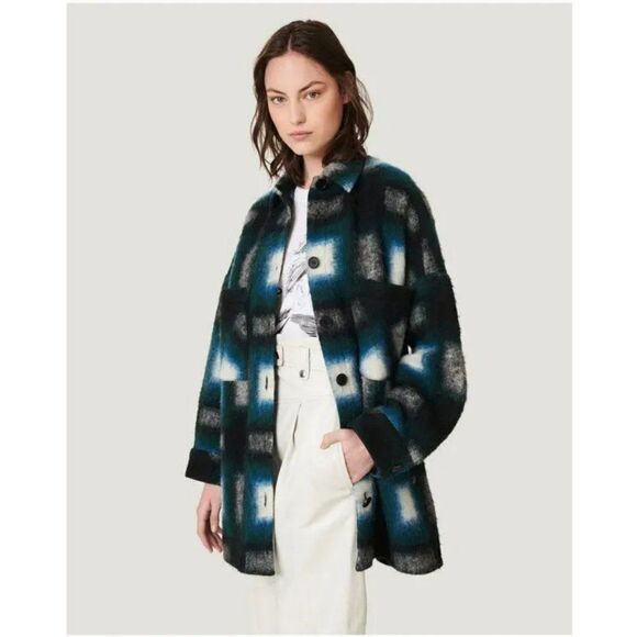 IRO Paris Women's Coat Harwel Wool Blend Button Down Coat - Picture 1 of 15